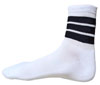 Wholesale Large Funky White Sock With Black Stripes